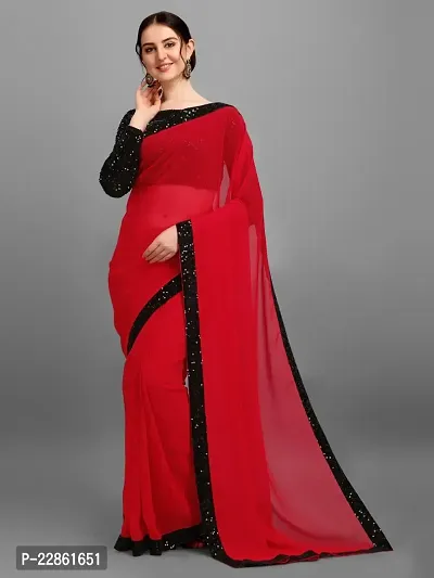 Stylish Georgette Saree with Blouse piece For Women