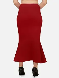 Reliable Red Polyester Blend Solid Stitched Patticoats For Women-thumb1