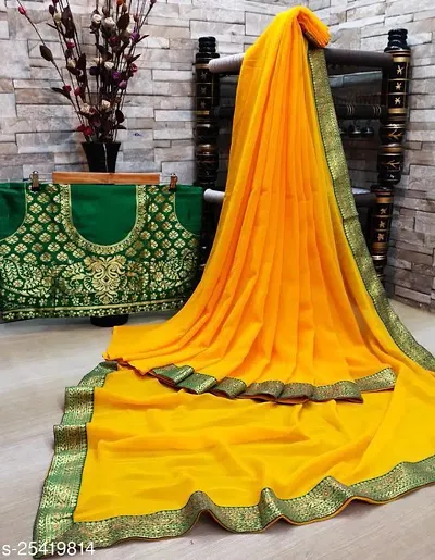 Alluring Chiffon Saree with Blouse piece 