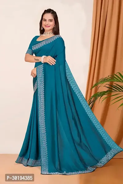 Stylish Georgette Embelished Sarees With Blouse