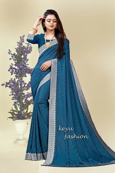 Trendy Georgette Sarees With Blouse Piece