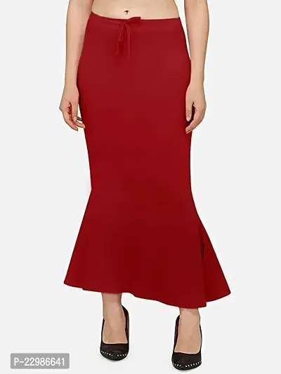 Reliable Red Polyester Blend Solid Stitched Patticoats For Women-thumb0