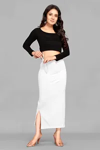 Reliable White Polyester Blend Solid Stitched Patticoats For Women-thumb1
