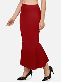 Reliable Red Polyester Blend Solid Stitched Patticoats For Women-thumb2