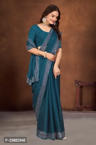 Trendy Georgette Sarees With Blouse Piece-thumb0