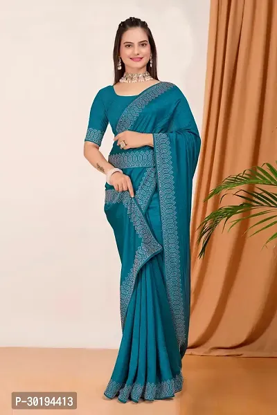 Stylish Georgette Embelished Sarees With Blouse-thumb0