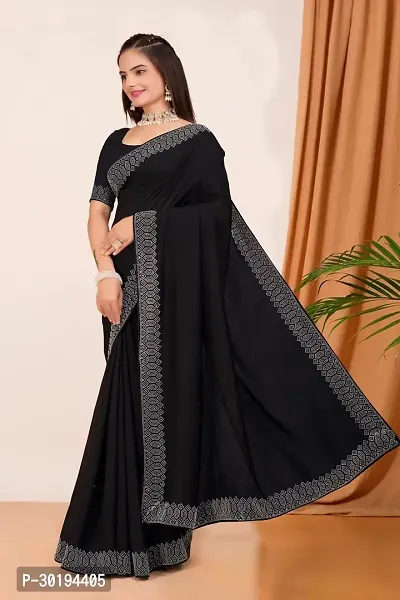 Stylish Georgette Embelished Sarees With Blouse