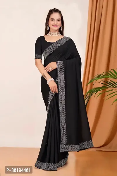 Stylish Georgette Embelished Sarees With Blouse-thumb0