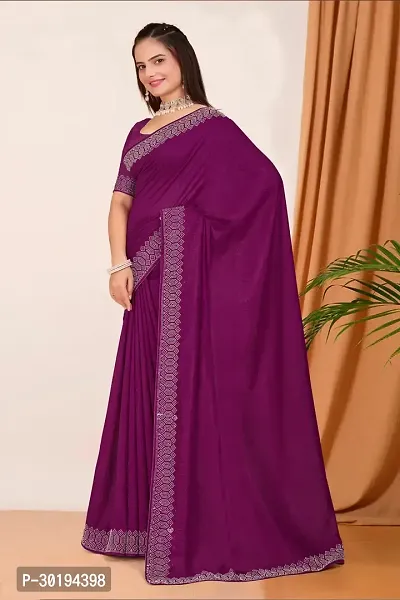 Stylish Georgette Embelished Sarees With Blouse