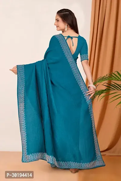 Stylish Georgette Embelished Sarees With Blouse-thumb2