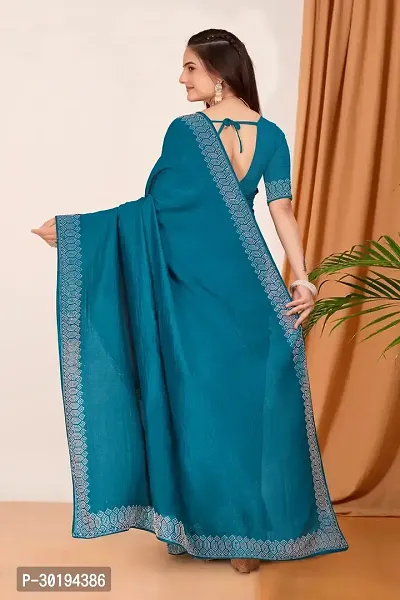 Stylish Georgette Embelished Sarees With Blouse-thumb2