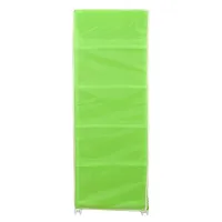 Multipurpose Premium Plastic Baby almirah, Kids Wardrobe, Cloth Organizer, Folding almirah, Toy Box (5 Shelf, Green)-thumb1