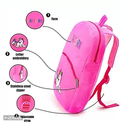 JSRe Unicorn_B Funny Kids School Bag Soft Plush Backpacks Cartoon Boys Girls Baby (2-5 Years)-thumb2