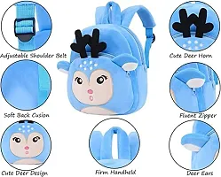 JSRe Sky Deer Funny Kids School Bag Soft Plush Backpacks Cartoon Boys Girls Baby (2-5 Years)-thumb3