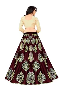 Ramkrupa Creation Womans New fashion Silk embroideredry lehenga choli.-thumb1