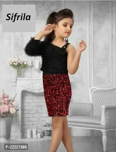 Stylish Cotton A-Line Dress For Girl