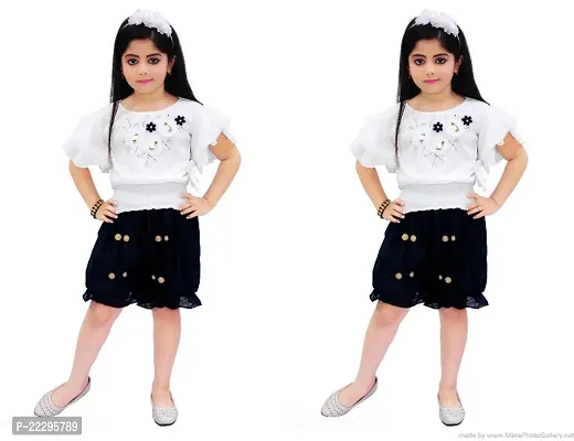 Stylish Girls Cotton Top with Bottom Set Pack of 2