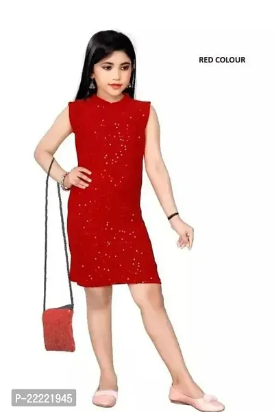 Stylish Cotton A-Line Dress For Girl