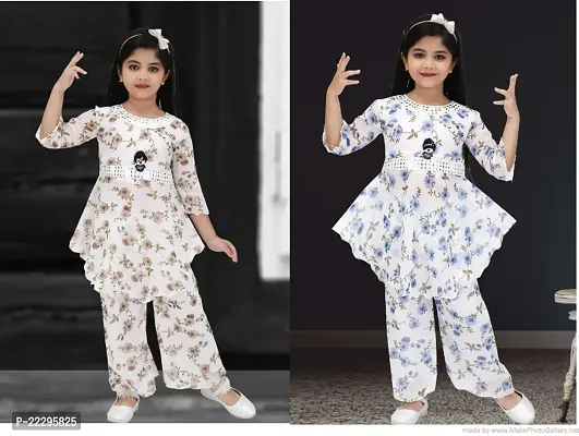 Stylish Girls Cotton Top with Bottom Set Pack of 2