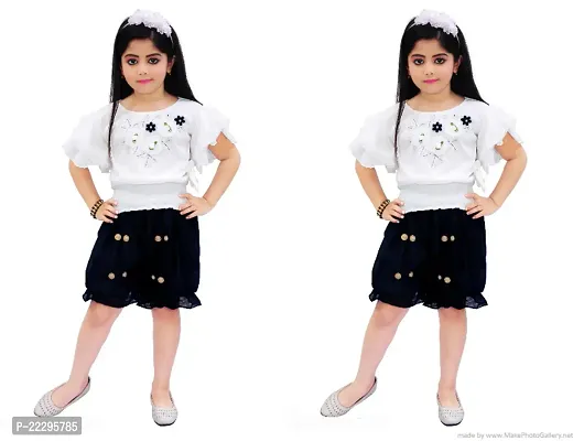 Stylish Girls Cotton Top with Bottom Set Pack of 2