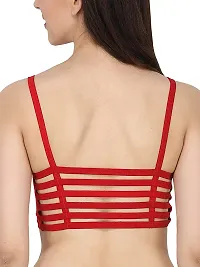 Meera's Era Pack of 2 Women Cage Bra Lightly Padded Bra (Skin,Red)-thumb2