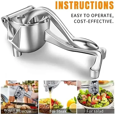 Meera's Era Aluminium Juice Maker Manual Fruit Juicer Machine Hand Juicer For Fruits Heavy Duty Hand Press Fruit Juicer Lime Juicer Hand Press Juicer(Aluminium)-thumb3