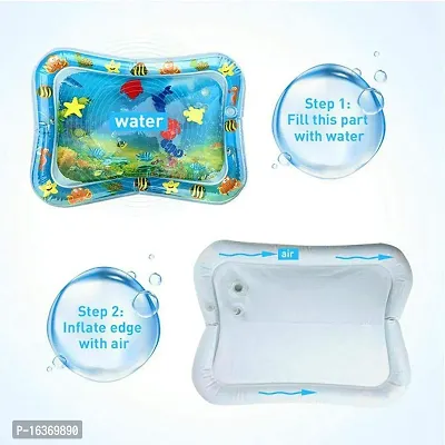 Meera's Era Baby Kids Water Play Mat | Inflatable Tummy Time Leakproof Water Play Mat | Fun Activity Play Center Indoor and Outdoor Water Play Mat for Baby -Assorted Colour (69 x 50 x 8 cm) | BPM-14-thumb3