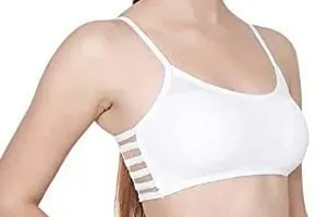 Meera's Era Pack of 2 Women Cage Bra Lightly Padded Bra (Skin,White)-thumb1