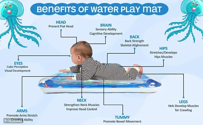 Meera's Era Baby Kids Water Play Mat Toys Tummy Time Leak-Proof Water Play Mat, Fun Activity Play Center Indoor and Outdoor Water Play Mat for Baby (Water Play Mat)-thumb2