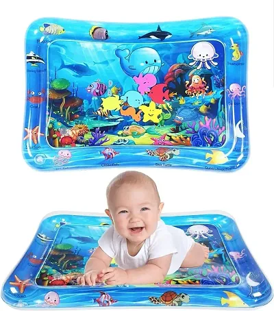 Meera's Era Baby Kids Water Play Mat | Inflatable Tummy Time Leakproof Water Play Mat | Fun Activity Play Center Indoor and Outdoor Water Play Mat for Baby -Assorted Colour (69 x 50 x 8 cm) | BPM-23