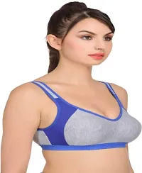 Meera's Era Women's Cotton Blend Sports Bra Non Padded Pack of 3(Size-40,Color-Pink,Red,Blue)-thumb2