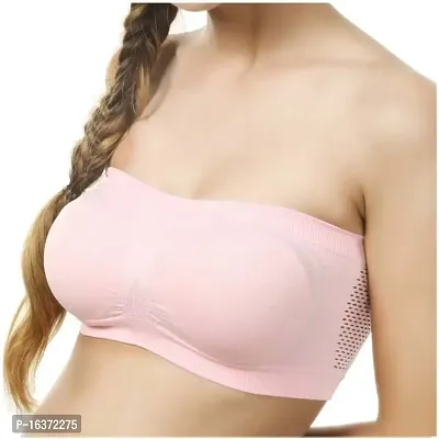 Meera's Era Tube Bra Non Padded Pack of 1(Size-28 to 34,Color- Pink)