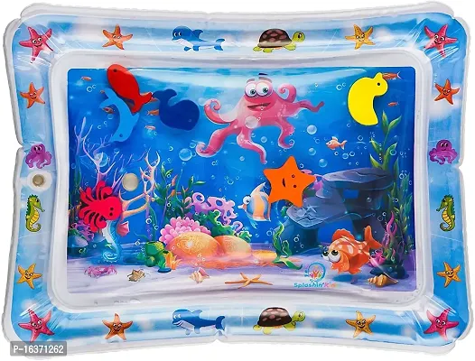 Meera's Era Baby Kids Water Play Mat | Inflatable Tummy Time Leakproof Water Play Mat | Fun Activity Play Center Indoor and Outdoor Water Play Mat for Baby -Assorted Colour (69 x 50 x 8 cm) | BPM-86-thumb0