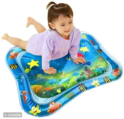 Meera's Era Baby Kids Water Play Mat | Inflatable Tummy Time Leakproof Water Play Mat | Fun Activity Play Center Indoor and Outdoor Water Play Mat for Baby -Assorted Colour (69 x 50 x 8 cm) | BPM-14-thumb0