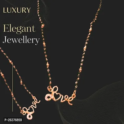 Mangalsutra Set Pendant Love Heart Shaped Excellent Finished Fancy Latest Design Trendy Party Wear American Diamond One Gram Gold Mangal sutra Necklace-thumb2
