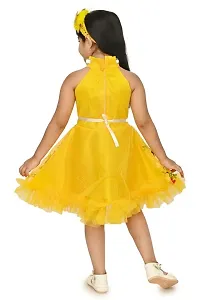 MAHEVEEN Fashion Net Casual Knee Length Dress for Girls Pack of 01.-thumb1