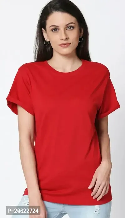 T-shirt in different Colours with latest trending Print for Women-thumb0