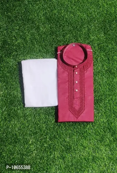 Multicoloured Cotton Kurta Sets For Men-thumb0