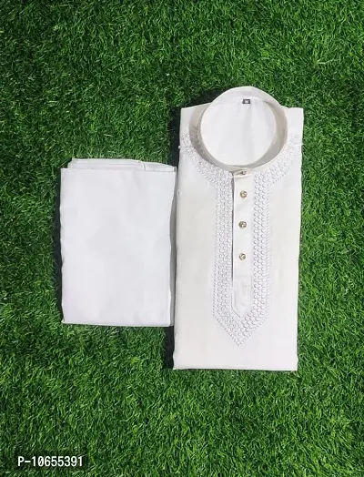 Fancy Cotton Kurta Set For Men