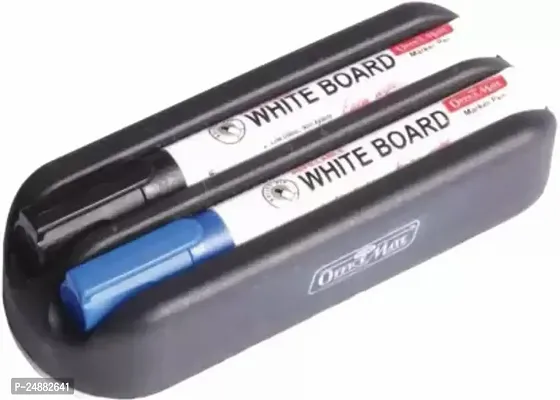 Magnetic Whiteboard Dusters With 2 Whiteboard Markers 10 Pcs-thumb0