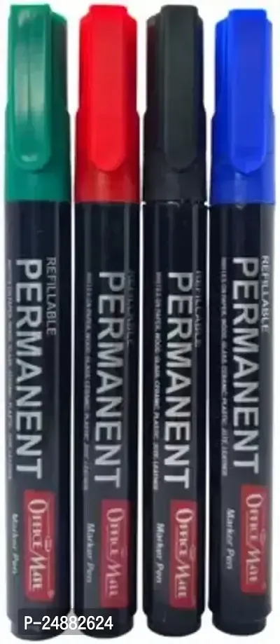 Permanent Marker In Blister Packing-Pack Of-4 Set Of 1, Multicolor