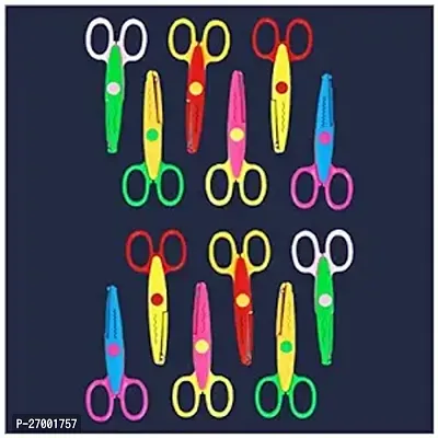 Beautiful Art and Craft Zig zag Paper Shaper Scissors, Pack Of 12-thumb0
