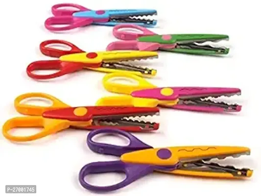 Beautiful Art and Craft Zig zag Paper Shaper Scissors, Pack Of 6-thumb0