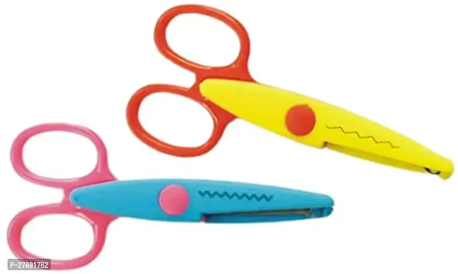 Beautiful Art and Craft Zig zag Paper Shaper Scissors, Pack Of 2-thumb0