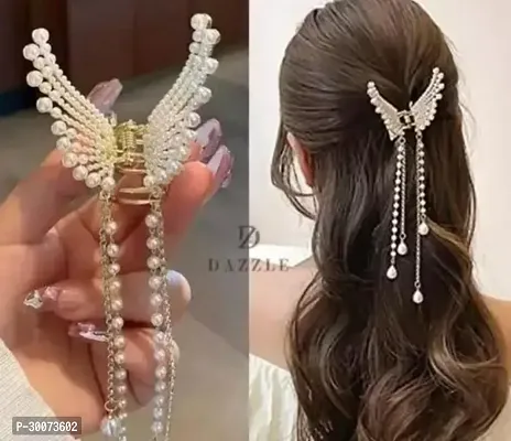 Designer Silver Plastic Hair Clip For Women-thumb0