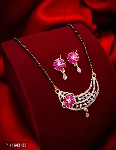 Elegant Alloy Mangal Sutras for Women with Earring