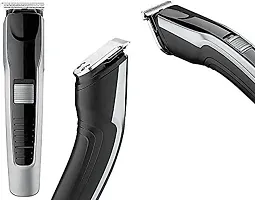 AT-538 Rechargeable Hair Beard Trimmer for Men Trendy Styler HTC Trimmer Stainless Steel Sharp Blade Beard Shaver (Black)11-thumb2