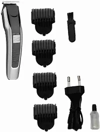 AT-538 Rechargeable Hair Beard Trimmer for Men Trendy Styler HTC Trimmer Stainless Steel Sharp Blade Beard Shaver (Black)A2-thumb3