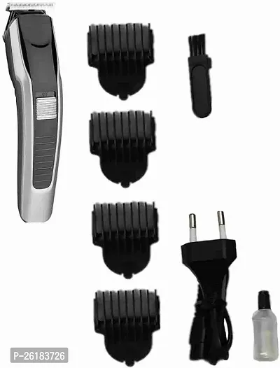 AT-538 Rechargeable Hair Beard Trimmer for Men Trendy Styler HTC Trimmer Stainless Steel Sharp Blade Beard Shaver (Black)A2-thumb4