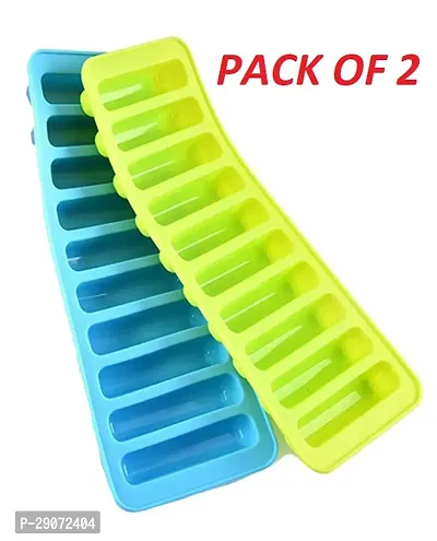 2Pcs BPA Free Flexible Silicone stick Shape 10 slots ice cube maker for bottles-thumb0